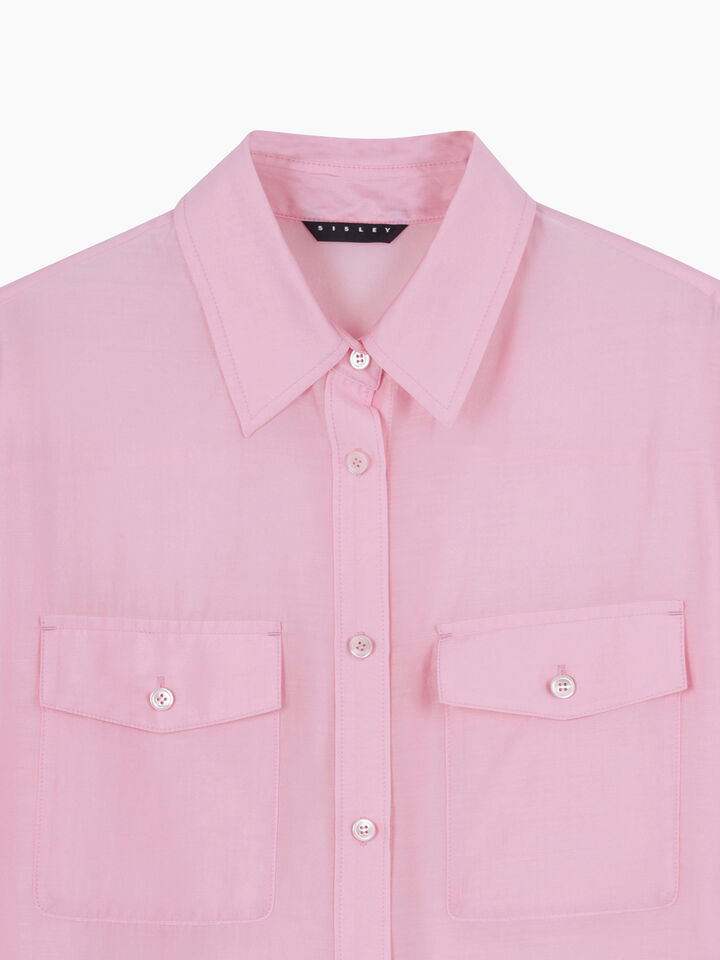 Camicia rosa con tasche - sisley k camicie - Rosa | Sisley K image number 3